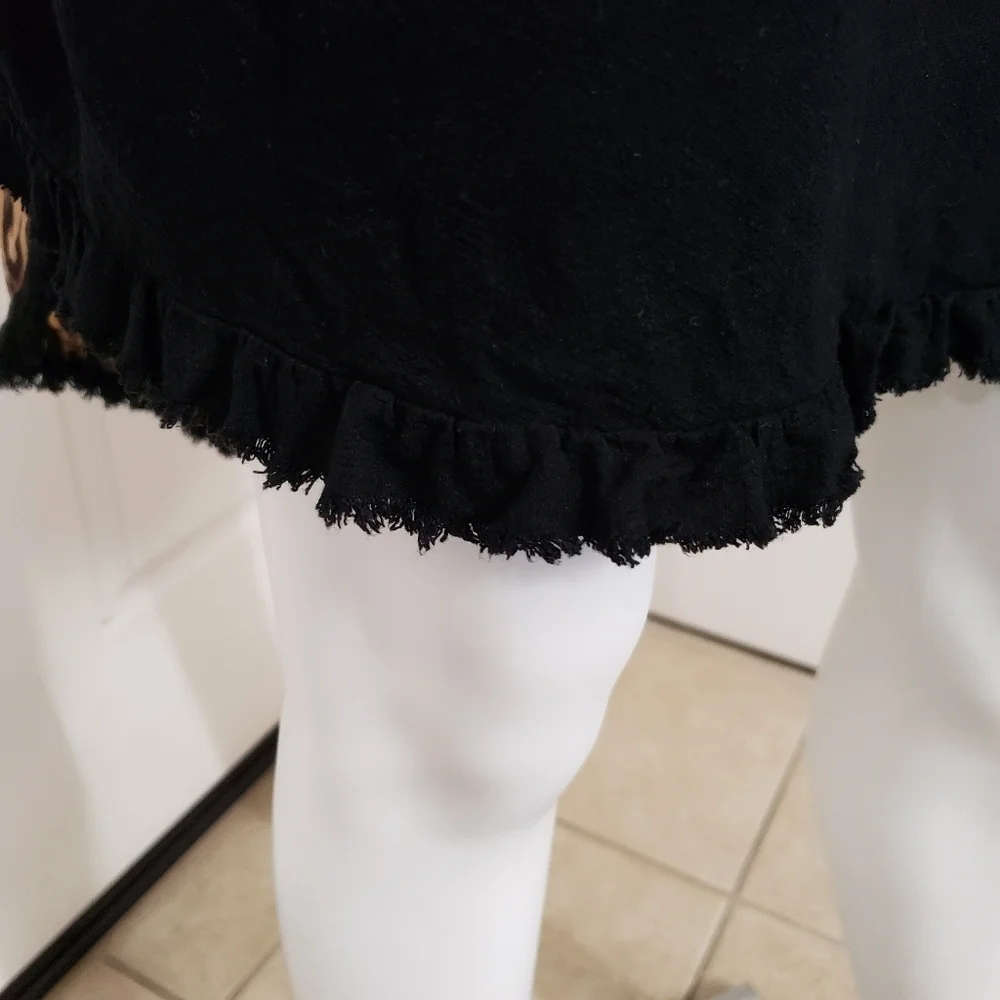 Umgee Leopard High Low Frayed Dress